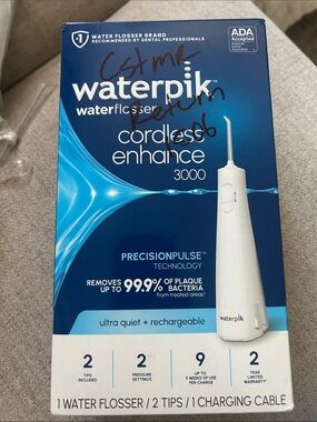 Waterpik Cordless Pulse 3100 Rechargeable Portable Water Flosser for Teeth